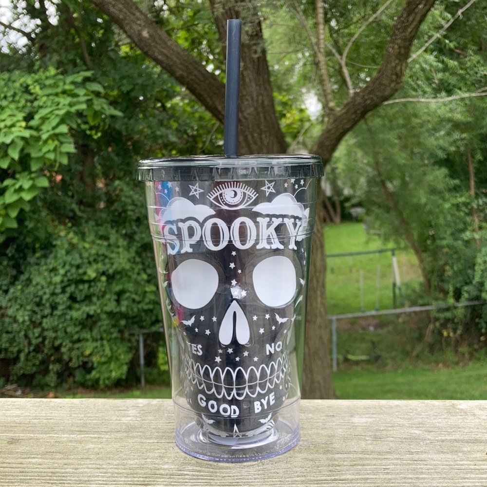 ⚜️Ouija Board Skull To Go Drink Cup!